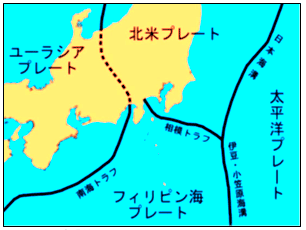 関東周辺のプレート境界