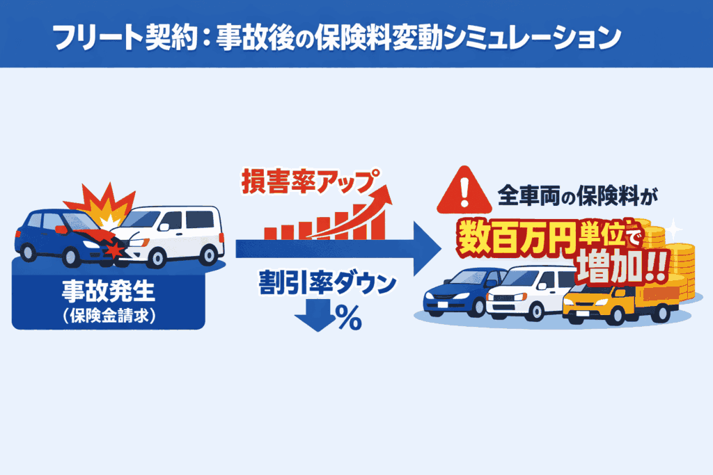 フリート契約　事故後の保険料変動シミュレーション