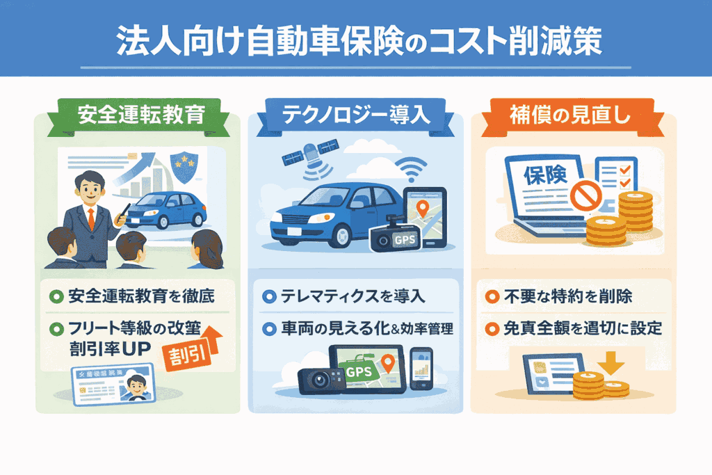 法人向け自動車保険のコスト削減策