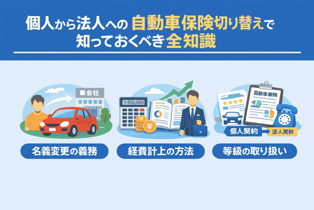 個人から法人への自動車保険切り替えで知っておくべき全知識