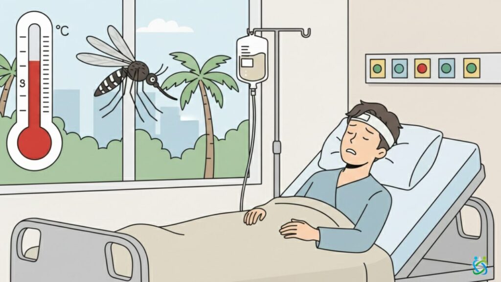 マレーシア渡航でデング熱に苦しむ人