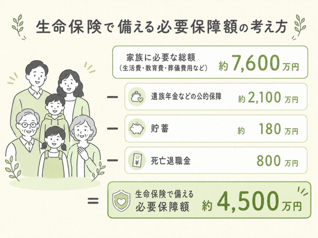 生命保険で備える必要保障額‗計算式