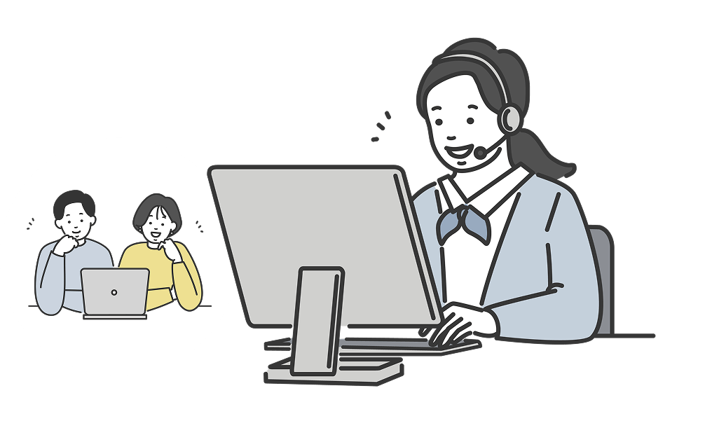 Zoomで相談している様子